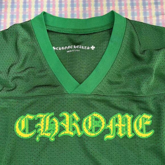 Chrome Hearts Mesh Jersey Green Short Sleeve L - Picture 4 of 6